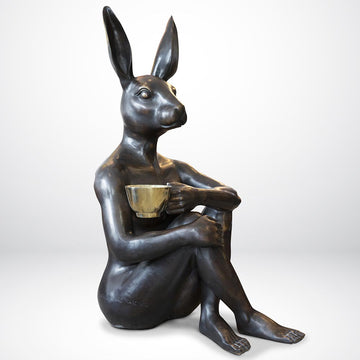 Rabbitwoman with the Golden Cup (Bronze Sculpture)