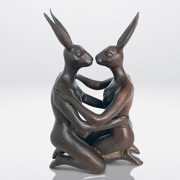 She Was in Love with Her Better Self (Bronze Sculpture, Pocket Size)