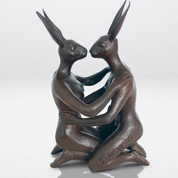 She Was in Love with Her Better Self (Bronze Sculpture, Pocket Size)