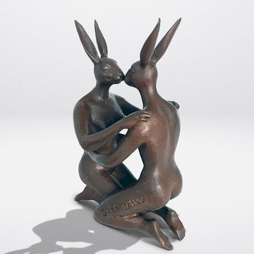 She Was in Love with Her Better Self (Bronze Sculpture, Pocket Size)