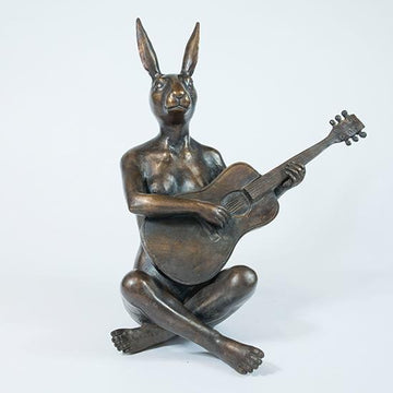 She Played the Songs That Made Her Happy (Bronze Sculpture)