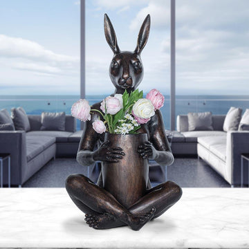 She Bought Him a Beautiful Bunch (Bronze Sculpture)