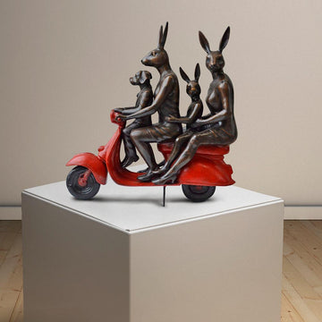 It Was a Big Beautiful Family (Bronze Sculpture)