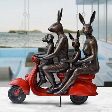 It Was a Big Beautiful Family (Bronze Sculpture)