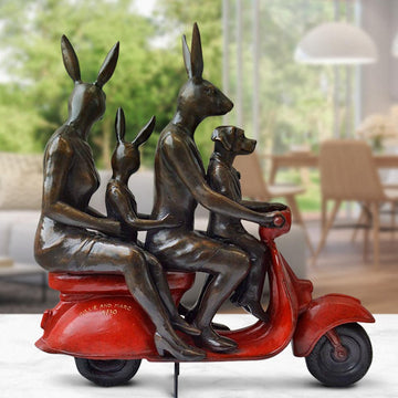 It Was a Big Beautiful Family (Bronze Sculpture)