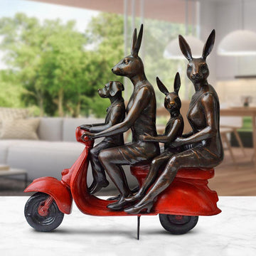 It Was a Big Beautiful Family (Bronze Sculpture)