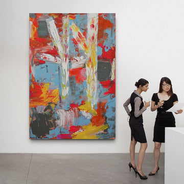 The Rainbow Gums Are Dripping in Colour on a Hot Summer's Night (Original Painting)