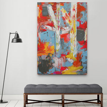 The Rainbow Gums Are Dripping in Colour on a Hot Summer's Night (Original Painting)