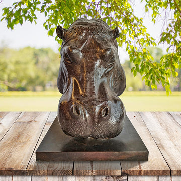 Raza the Hippopotamus was a Face of the Wild (Bronze Sculpture)