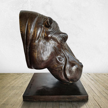 Raza the Hippopotamus was a Face of the Wild (Bronze Sculpture)