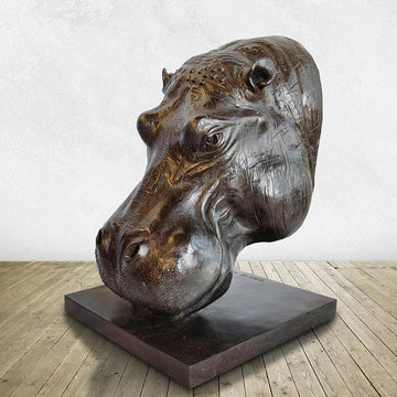 Raza the Hippopotamus was a Face of the Wild (Bronze Sculpture)