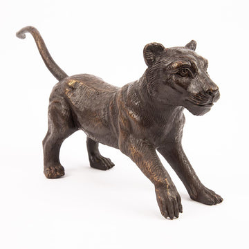 The Cub Was Ready to Go (Bronze Sculpture)