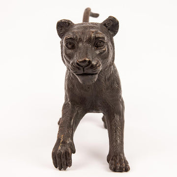 The Cub Was Ready to Go (Bronze Sculpture)