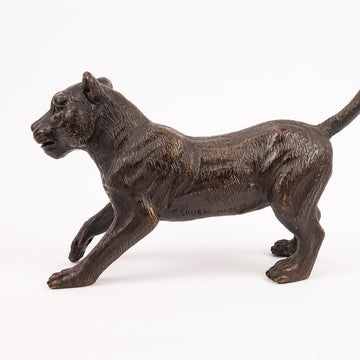 The Cub Was Ready to Go (Bronze Sculpture)