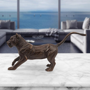 The Cub Was Ready to Go (Bronze Sculpture)