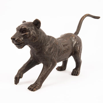 The Cub Was Ready to Go (Bronze Sculpture)