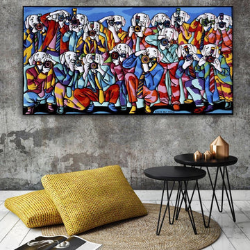 The really big pack of Paparazzi Dogs (Original Painting)