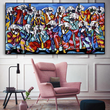 The really big pack of Paparazzi Dogs (Original Painting)