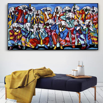 The really big pack of Paparazzi Dogs (Original Painting)