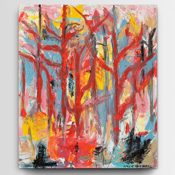 Sydney Red Gums Standing Tall on Hot Summer Afternoons (Original Painting)