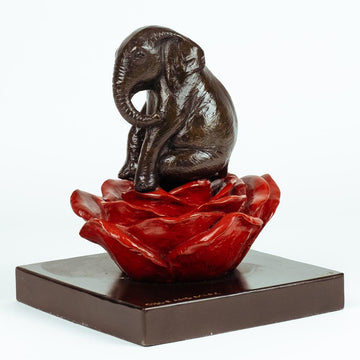 The Elephant Was in Bloom (Bronze Sculpture, Small)