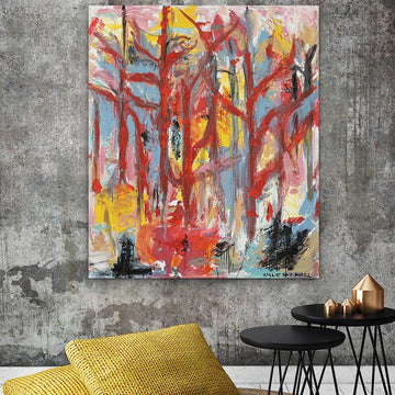 Sydney Red Gums Standing Tall on Hot Summer Afternoons (Original Painting)