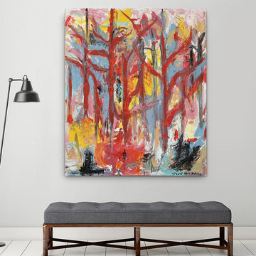 Sydney Red Gums Standing Tall on Hot Summer Afternoons (Original Painting)
