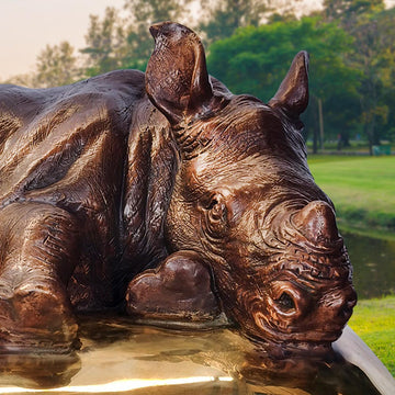 The Precious Rhino (Bronze Sculpture)