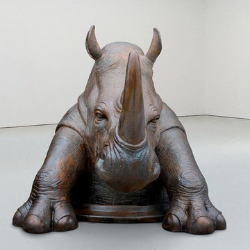 Come Out, Come Out Rhino, Wherever You Are (Bronze Sculpture, Large)