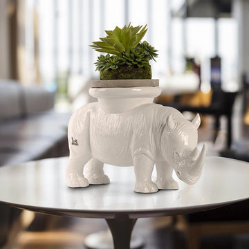 He carried love on his back wherever he went (Candle/Plant Holder Resin Sculpture)