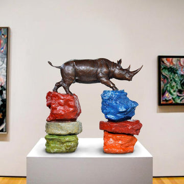 From Up Here He Could See the World (Bronze Sculpture)