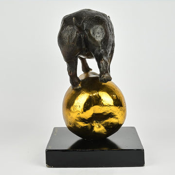 The Rhino Was Just Pearfect (Bronze Sculpture, Small)