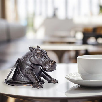 Hippo comes out into a better tomorrow (Bronze Sculpture, Pocket Size)