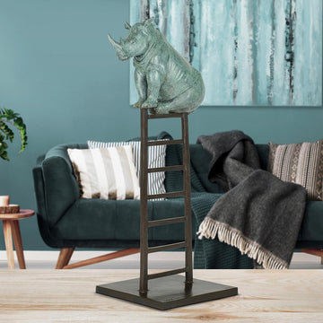 Rhino Was on a High (Bronze Sculpture)