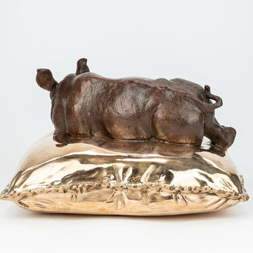 Sleeping Beauty Rhino (Bronze Sculpture)