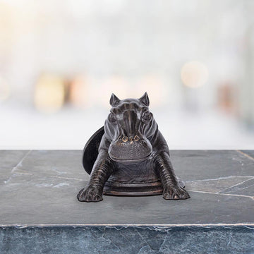 Hippo comes out into a better tomorrow (Bronze Sculpture, Pocket Size)