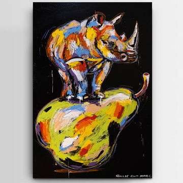 The rhino loved the world (Original Painting)