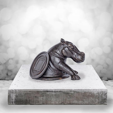 Hippo comes out into a better tomorrow (Bronze Sculpture, Pocket Size)