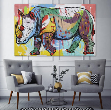 The Rhino Marches on (Original Painting)