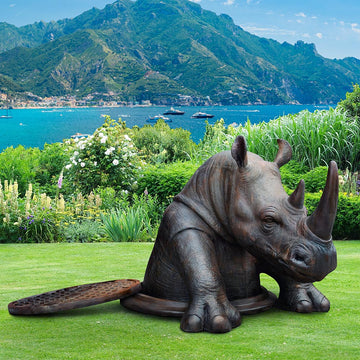 Come Out, Come Out Rhino, Wherever You Are (Bronze Sculpture, Large)