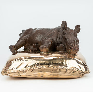 Sleeping Beauty Rhino (Bronze Sculpture)