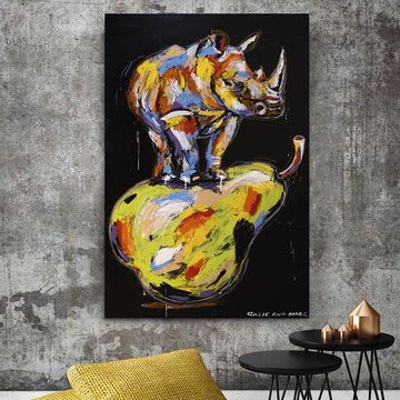 The rhino loved the world (Original Painting)