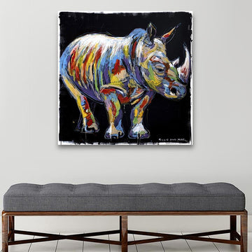 The rhino lived a colourful life (Original Painting)
