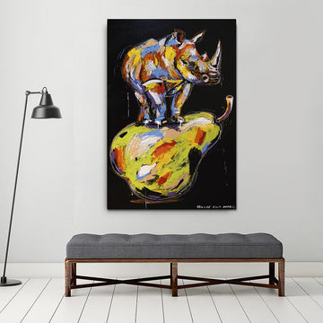 The rhino loved the world (Original Painting)