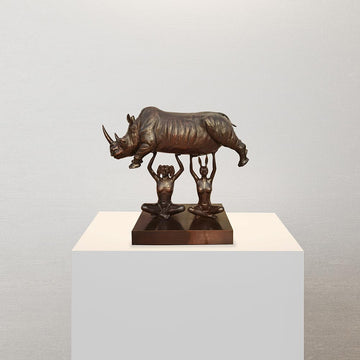 They Lifted Him Up to a Safer Place (Bronze Sculpture)