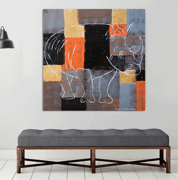 They Were Above This Beautiful Planet (Original Painting)