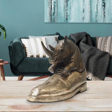 Walk with the Rhino (Bronze Sculpture)