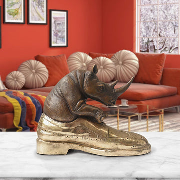 Walk with the Rhino (Bronze Sculpture)