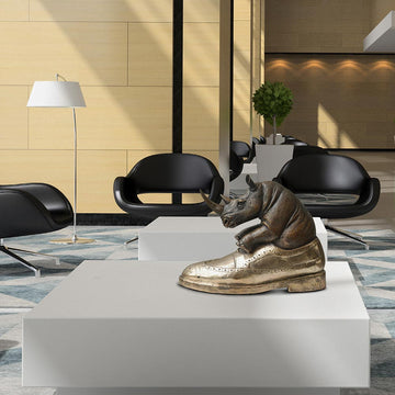 Walk with the Rhino (Bronze Sculpture)