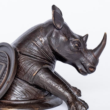 Rhino Comes Out into a Better Tomorrow (Bronze Sculpture, Pocket Size)